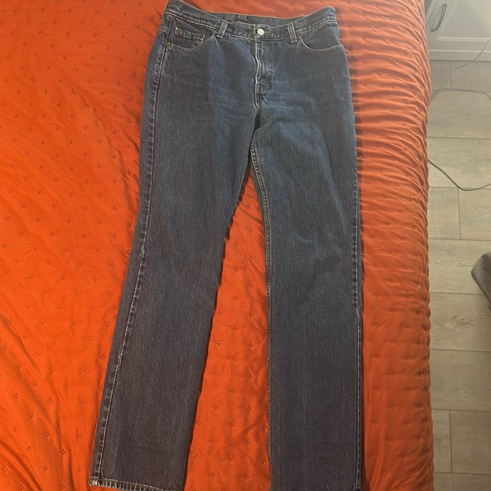 Levis Vintage 505 High Rise Straight Leg Dad Jeans 33.5” waist